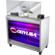 Odyssey Majestic Portable Dj Booth With Flat Screen Monitor Cabinet (55