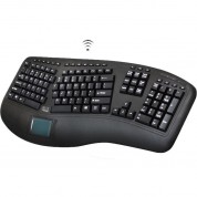 Adesso 2.4 Ghz Wireless Ergonomic Keyboard With Integrated Touchpad (black)