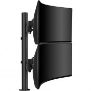 Atdec Heavy-duty Dual-monitor Vertical Stack Desktop Mount (black)