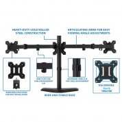 Mount-it! Mi-2789 Triple Monitor Stand For 19 To 27