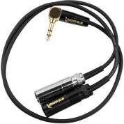 Kondor Blue 3.5mm Stereo To Dual Mini-xlr Audio Splitter (right Angle)