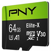 Pny 64gb Elite-x Uhs-i Microsdxc Memory Card With Sd Adapter (3-pack)