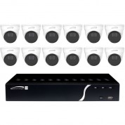 Speco Technologies Zipn16t4 16-channel 8mp Nvr With 4tb Hdd & 12 5mp Night Vision Turret Cameras