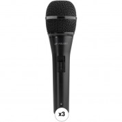 Polsen M-85-b Professional Dynamic Handheld Microphone (black, 3-pack)