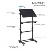 Mount-it! Mobile Lectern Stand-up Desk