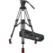 Sachtler Fsb 14t Mk Ii 100mm Touch & Go Head With Eng 2 Carbon Fiber Tripod System (mid-level Spreader)