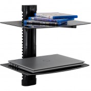 Mount-it! Floating Wall-mounted Dual Shelf Stand