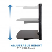 Mount-it! Floating Wall-mounted Dual Shelf Stand