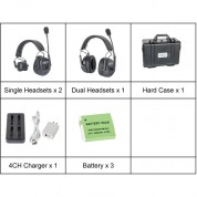 Came-tv Kuminik8 Full-duplex Wireless Dect Intercom System With 2 Single-ear Headsets & 1 Dual-ear Headset (1.78 To 1.93 Ghz, Us)