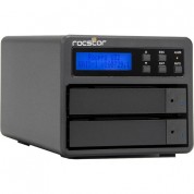 Rocstor Rocpro U33 Desktop 24tb 2-bay Usb Type-c Raid Array (2 X 12tb Hdds)