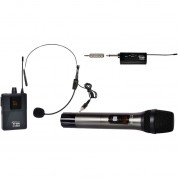 Galaxy Audio Trek Gtu Mini Uhf Dual Wireless Microphone System With 1 Handheld Mic And 1 Headset Mic (b & A: 524.5 To 594.5 Mhz)