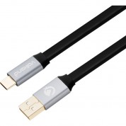 Volkano Speed Series Usb Type-a To Usb Type-c Cable (3', Flat Black)