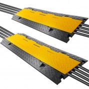 Pyle Pro Heavy-duty Flip-open Cable Protector Ramp (2-pack, 16.1 X 31.5