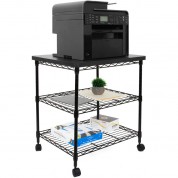 Mount-it! Three-tier Large Printer Cart With Wheels (black)