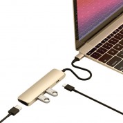 Satechi Usb Type-c 4-in-1 Slim Multi-port Adapter (gold)