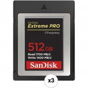 Sandisk 512gb Extreme Pro Cfexpress Card Type B (3-pack)