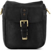 Megagear Leather Camera Messenger Bag (black)