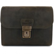 Megagear Pebble Genuine Leather Camera Messenger Bag For Mirrorless, Instant And Dslr Cameras (green)