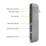 Satechi Usb 3.0 Type-c 3-in-1 Combo Hub (space Gray)