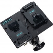 Indipro Tools 14.8v Dual V-mount Battery Plates With 3-pin Xlr And Locking Clamp