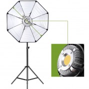 Gvm P80s Led 4-light Kit With Umbrellas, Softboxes, And Backdrops