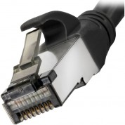 Pearstone Cat 7 Double-shielded Ethernet Patch Cable (25', Black)