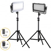 Genaray Spectro Led Essential 500iid Daylight Led Light Panel (2-light Kit With Batteries)