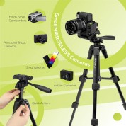 Magnus Mtt-100 Mini/tabletop Tripod With Smartphone Holder And Gopro-type Mount