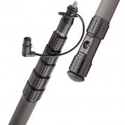 K-tek Kp20ta Mighty Boom 6-section Graphite Boompole With Coiled Cable & Transmitter Adapter (20.3')