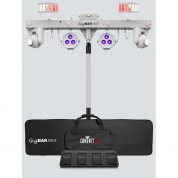 Chauvet Dj Gigbar Move 5-in-1 Lighting System With Moving Heads, Pars, Derbys, Strobe, And Laser Effects (white)