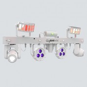 Chauvet Dj Gigbar Move 5-in-1 Lighting System With Moving Heads, Pars, Derbys, Strobe, And Laser Effects (white)