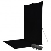 Westcott X-drop Pro Fabric Backdrop Sweep Kit (rich Black, 8 X 13')