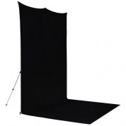 Westcott X-drop Pro Fabric Backdrop Sweep Kit (rich Black, 8 X 13')