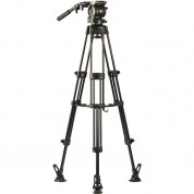 Libec Hs-250m Tripod System With H25 Head, Mid-level Spreader, Rubber Feet & Case