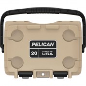 Pelican 20qt Elite Cooler (tan/white, 18.9l)