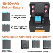 Zgcine Ps-g10 Charging Case For Select Gopro Batteries