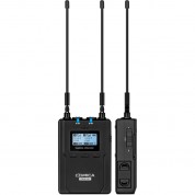 Comica Audio Cvm-wm200a Pro 2-person Camera-mount Wireless Omni Lavalier Microphone System With Backup Recording (534 To 589 Mhz)