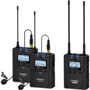 Comica Audio Cvm-wm200a Pro 2-person Camera-mount Wireless Omni Lavalier Microphone System With Backup Recording (534 To 589 Mhz)