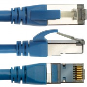 Pearstone Cat 7 Double-shielded Ethernet Patch Cable (75', Blue)