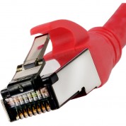 Pearstone Cat 7 Double-shielded Ethernet Patch Cable (100', Red)