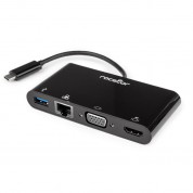 Rocstor Premium Usb Type-c To Hdmi, Vga, Gbe & Usb Multiport Adapter