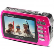 Minolta Mn40wp Waterproof Dual-screen Digital Camera (pink)