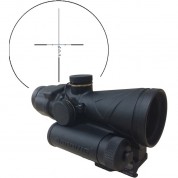 Browe 4x32 Combat Optic Riflescope (7.62 X 51mm Blue Crosshair Reticle, Black)