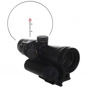 Browe 4x32 Tactical Optic Riflescope (7.62x39mm Red Chevron Reticle, Black)