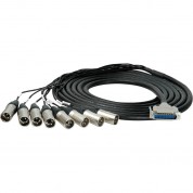 Sescom Analog 25-pin D-sub Male To 8 Xlr Male Cable (15')