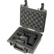 Seahorse 300fp1 Single Pistol Case With Metal Keyed Locks (foam, Gun Metal Gray)