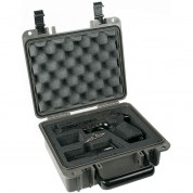 Seahorse 300fp1 Single Pistol Case With Metal Keyed Locks (foam, Gun Metal Gray)