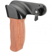 Camvate Ergonomic Wooden Hand Grip With Arri Rosette M6 Thread Screw (left Side)