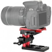 Camvate Quick Release Manfrotto-type Plate With Clamp Base & 15mm Rod Clamp (red)