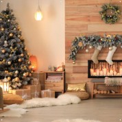 Westcott X-drop Pro Fabric Backdrop (christmas Tree And Fireplace, 8 X 8')